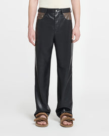 Aric - Okobor™ Alt-Leather Pants - Shiitake/Black