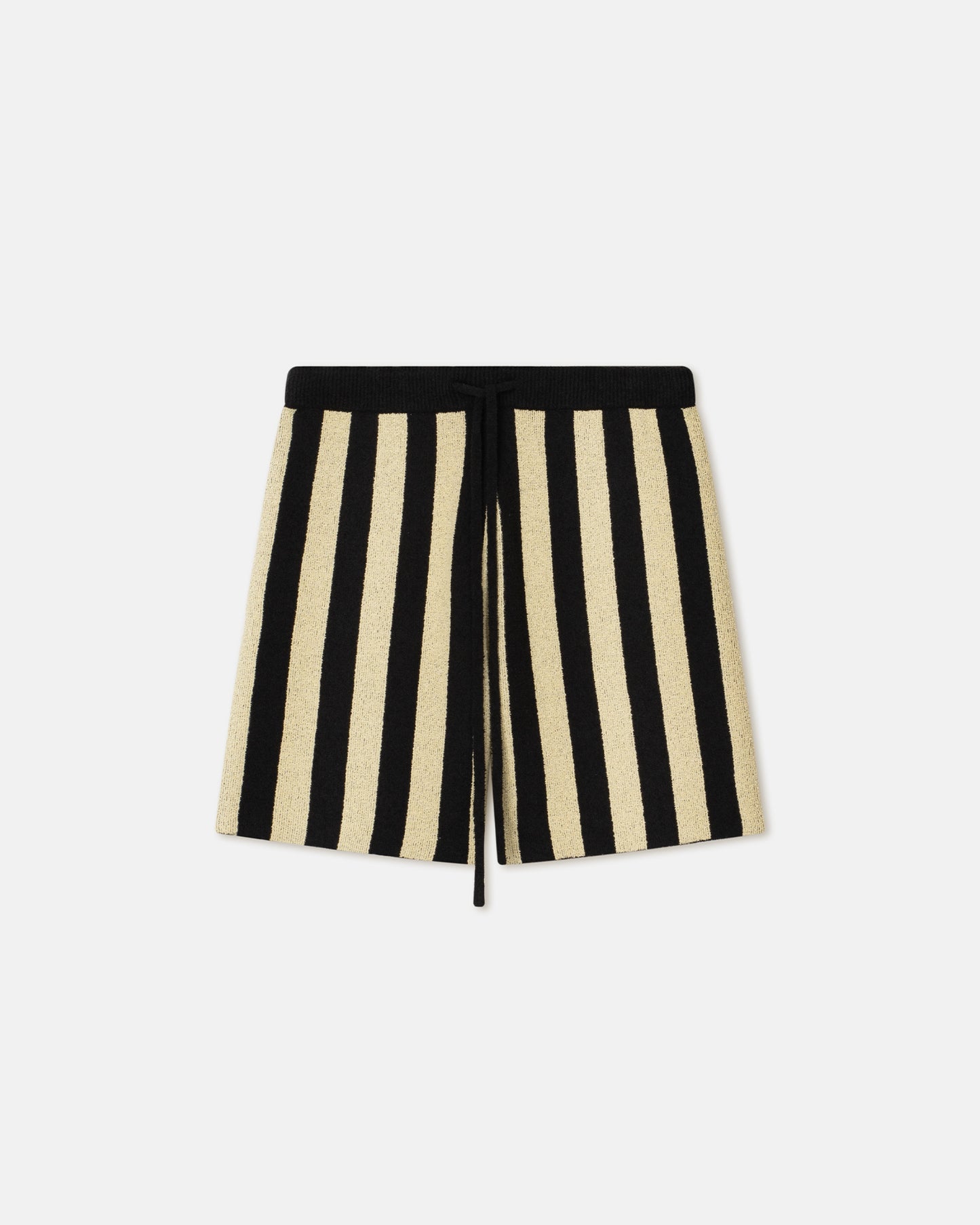 Walter - Striped Terry-Knit Shorts - Pale Yellow/Black