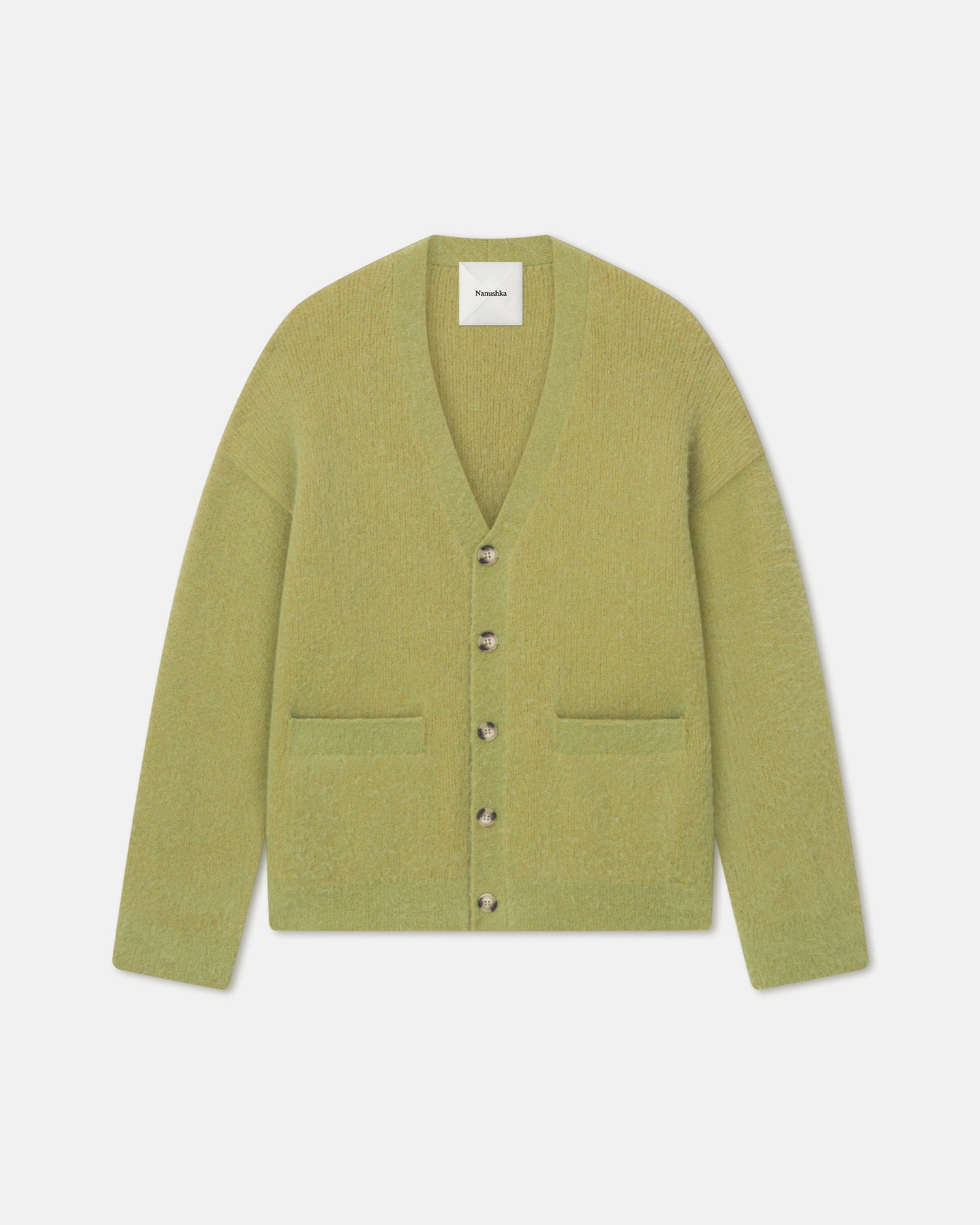Henri - Brushed Alpaca Cardigan - Green