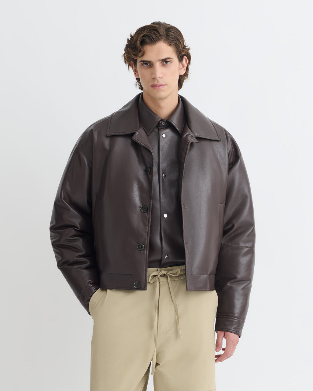Zaler - Okobor™ Alt-Leather Jacket - Coffee Ground