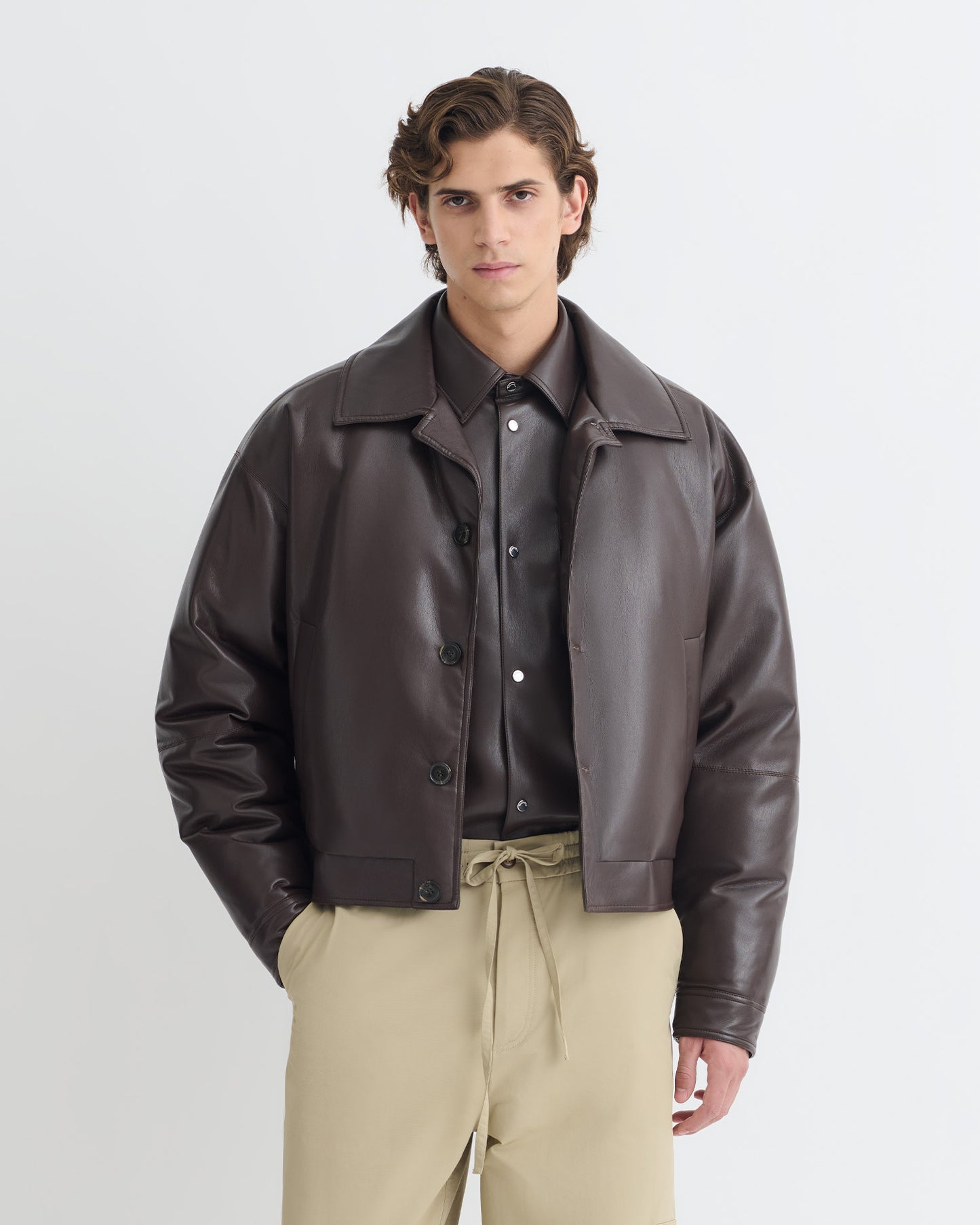 Zaler - Okobor™ Alt-Leather Jacket - Coffee Ground