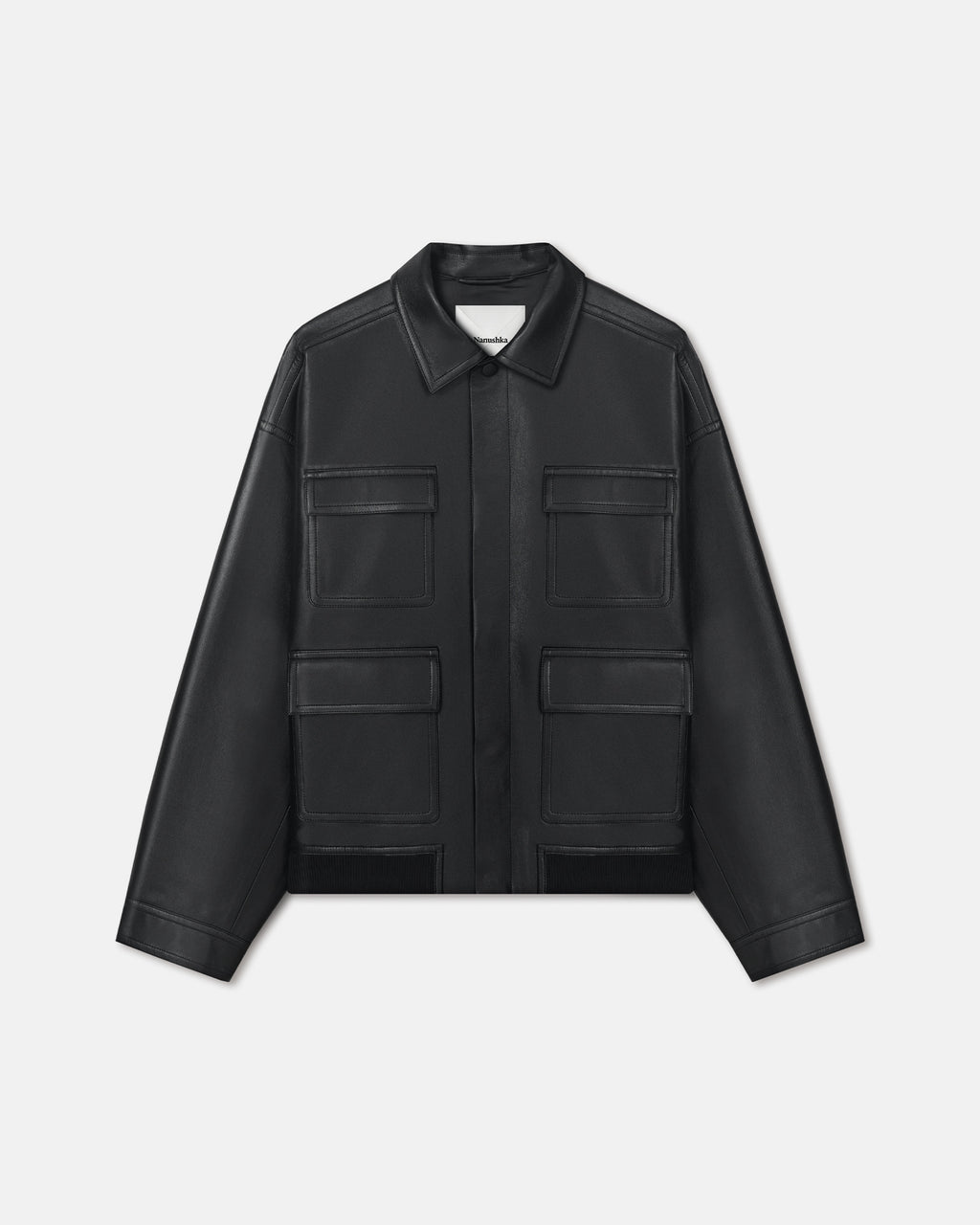 Zubin - Regenerated Leather Jacket - Black