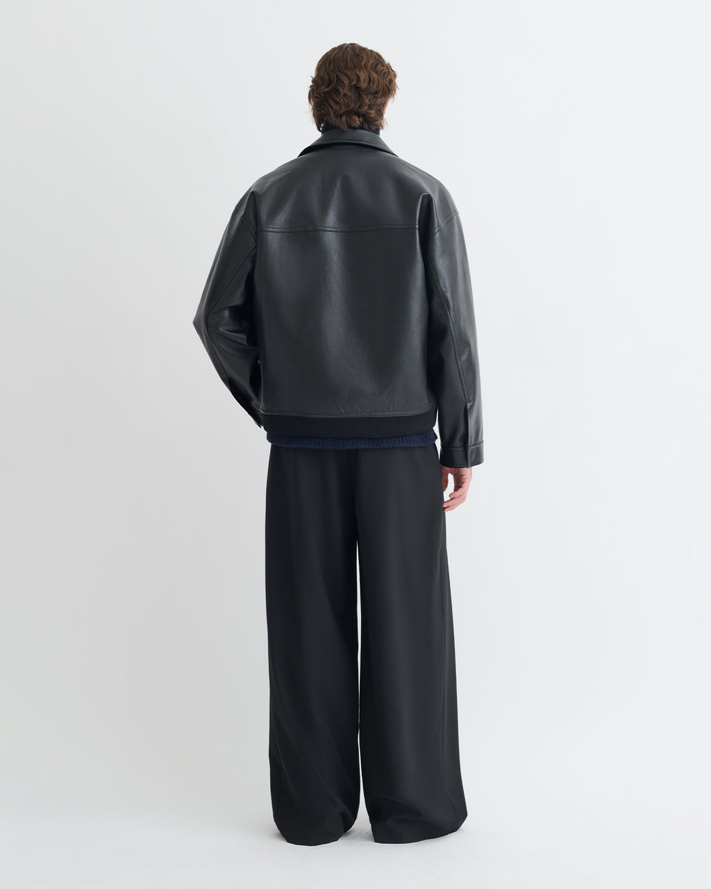 Zubin - Regenerated Leather Jacket - Black