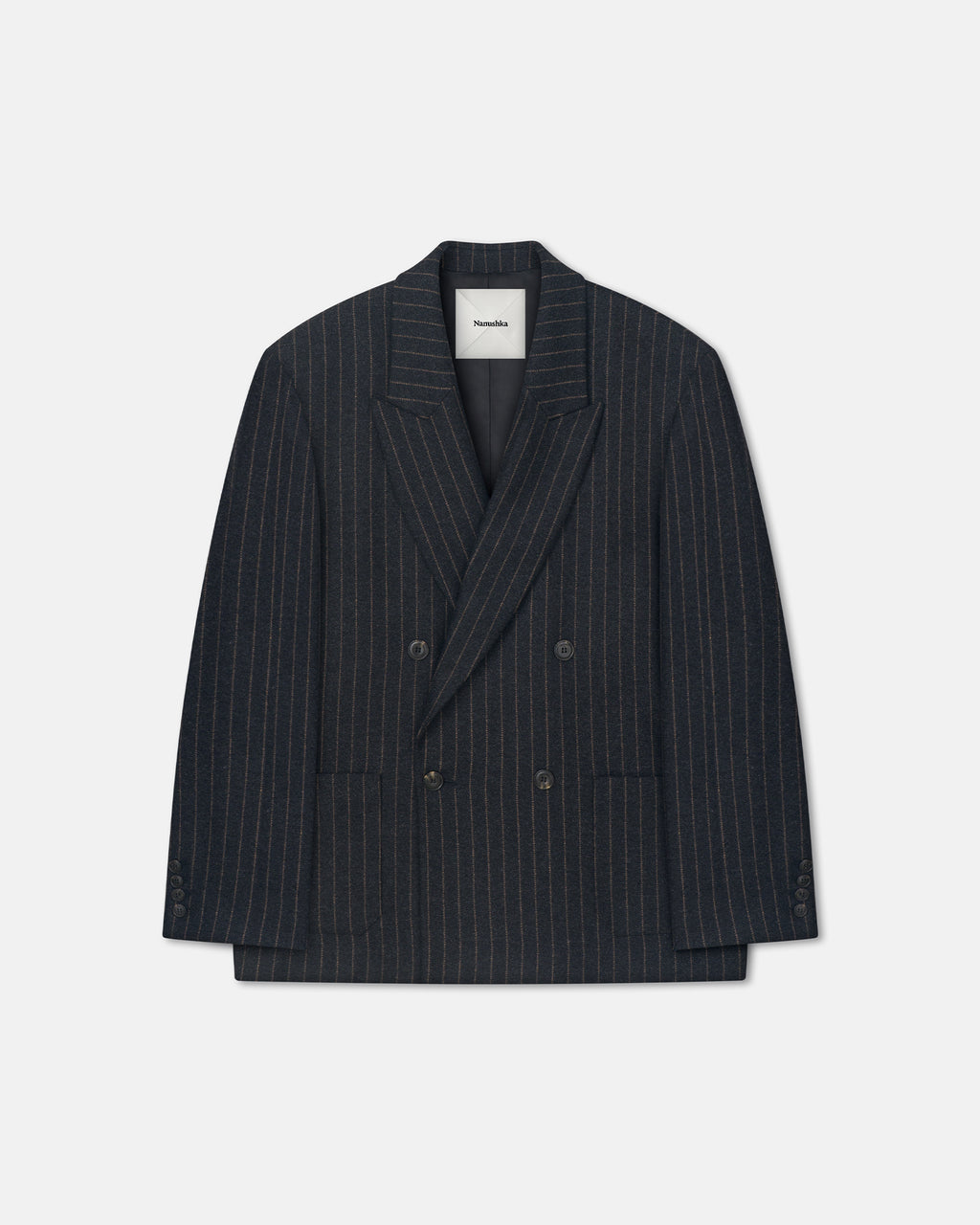 Anselm - Double-breasted blazer - Black/Grey