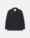 Anselm - Double-breasted blazer - Black/Grey