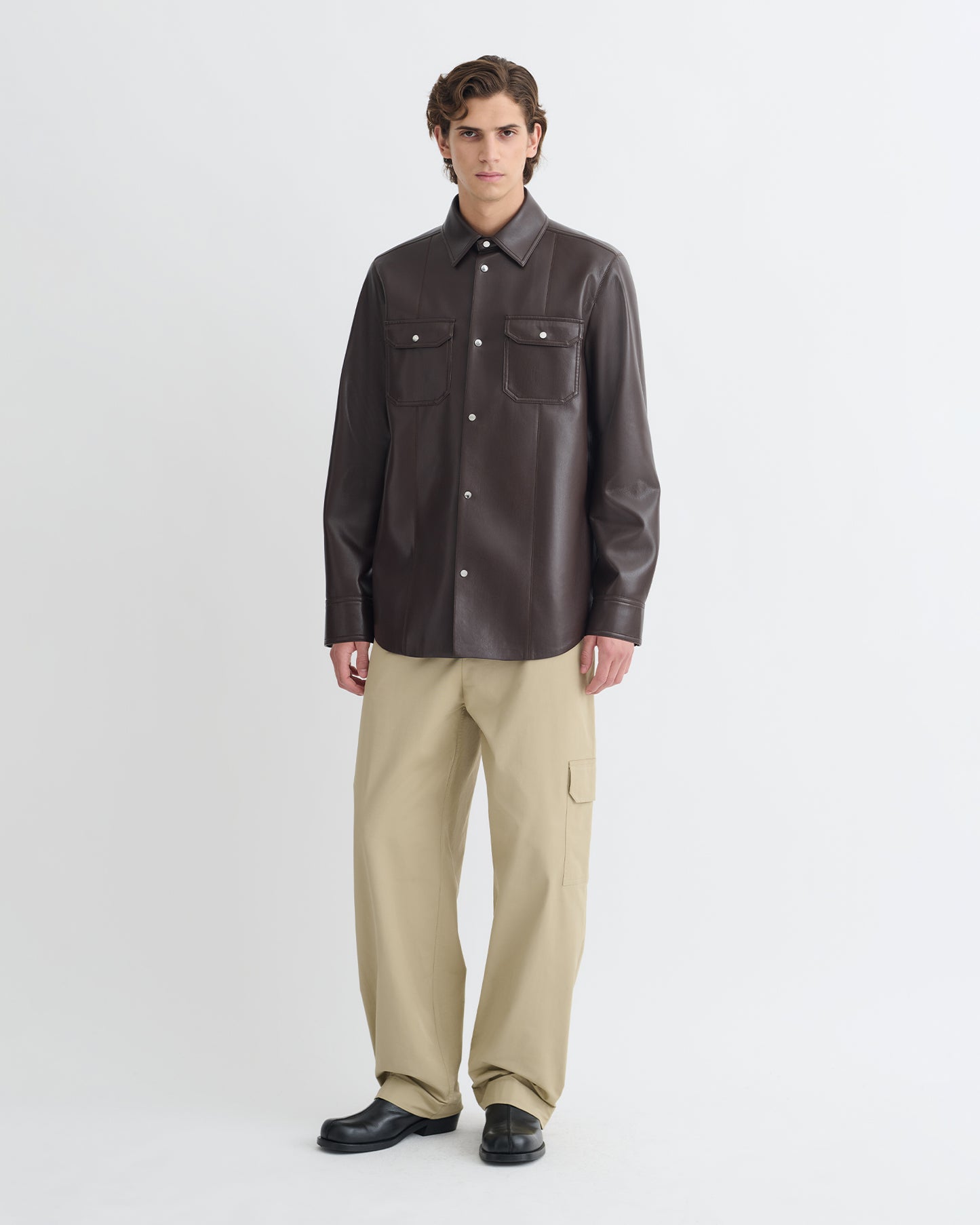 Braylo - Okobor™ Alt-Leather Shirt - Coffee Ground