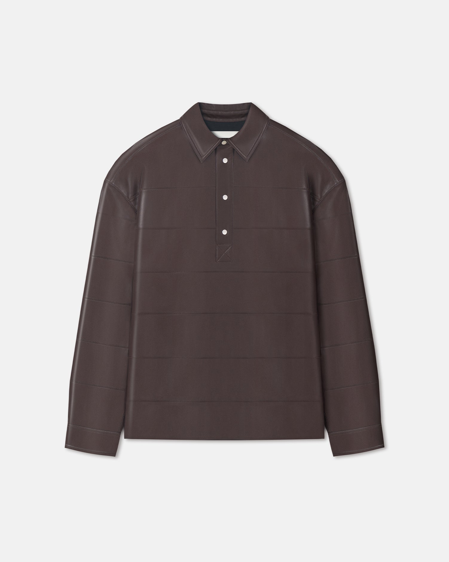 Mateo - Okobor™ Alt-Leather Polo Shirt - Coffee Ground