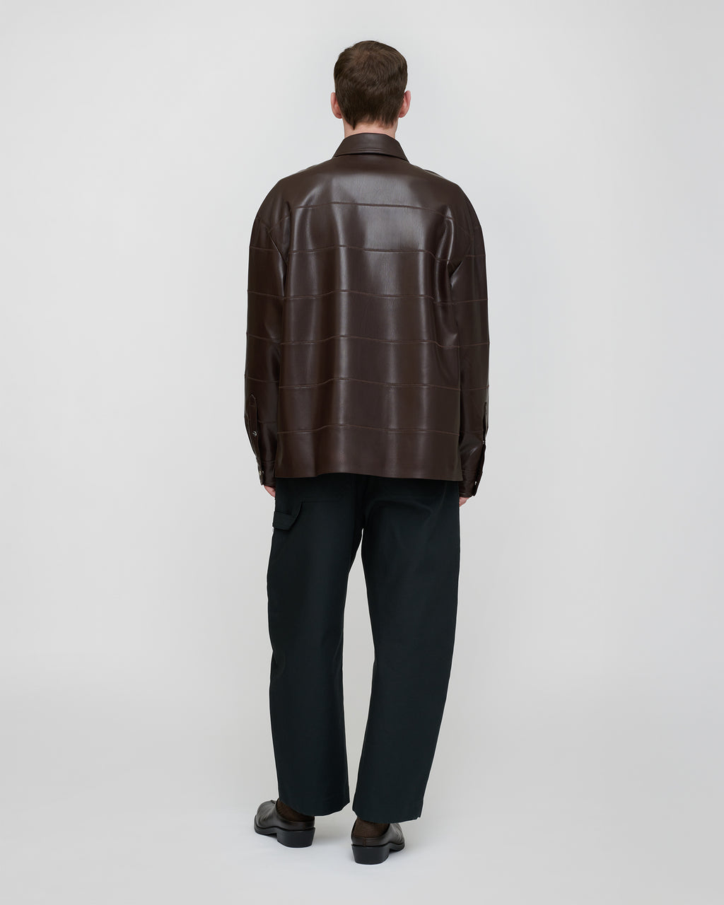 Mateo - Okobor™ Alt-Leather Polo Shirt - Coffee Ground