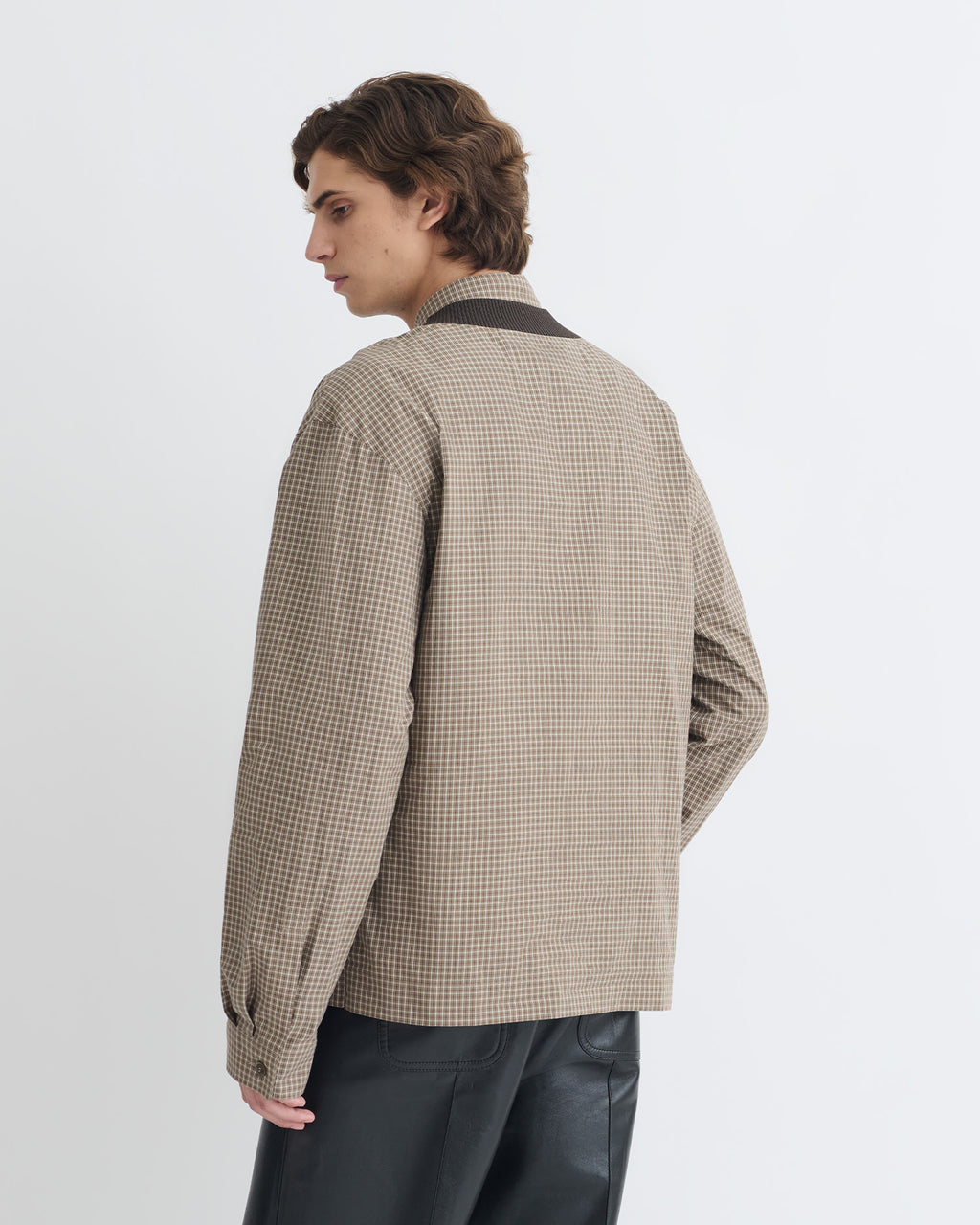 Jahan - V-neck top - Brown/Creme