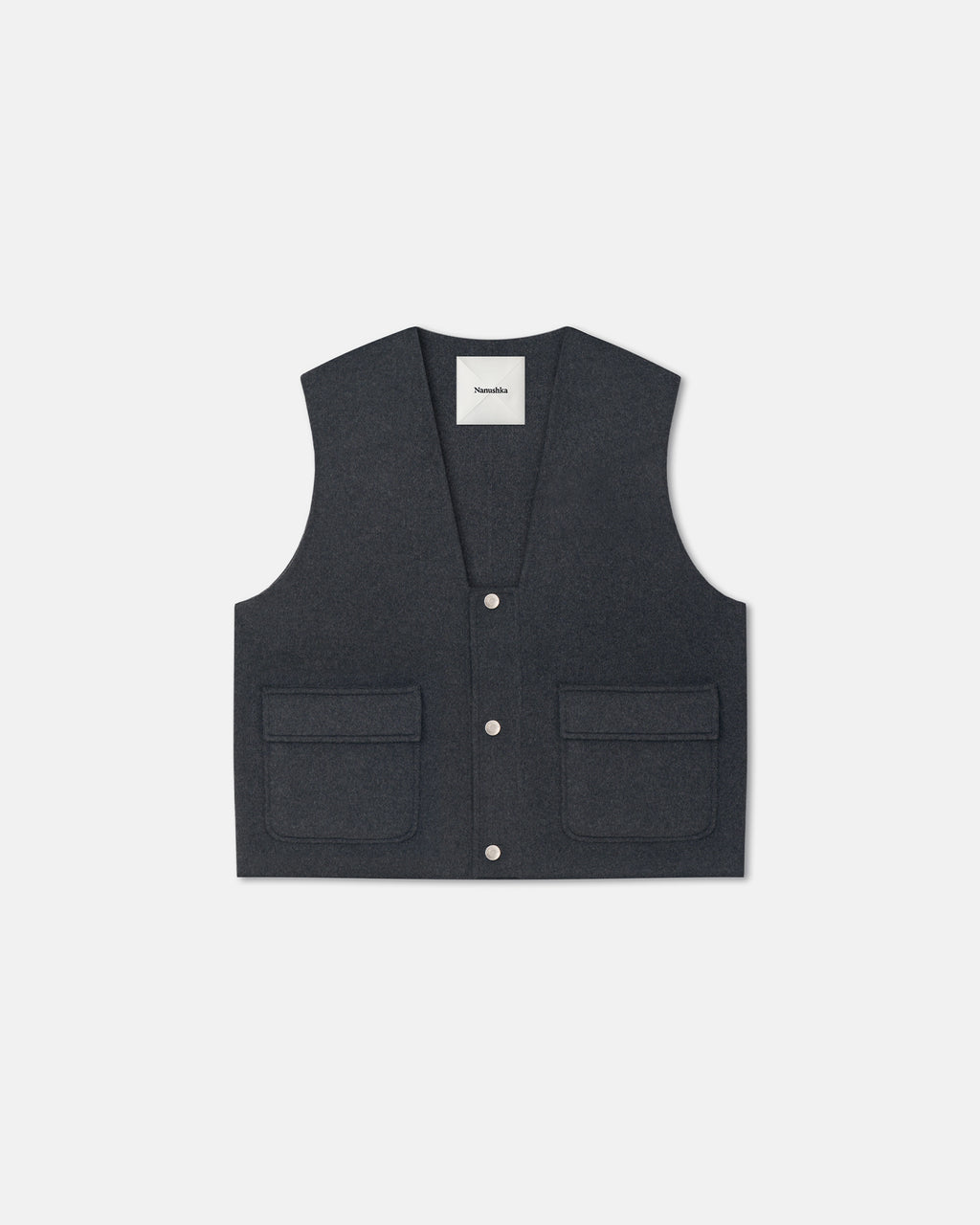 Mykel - Cropped vest - Grey Melange