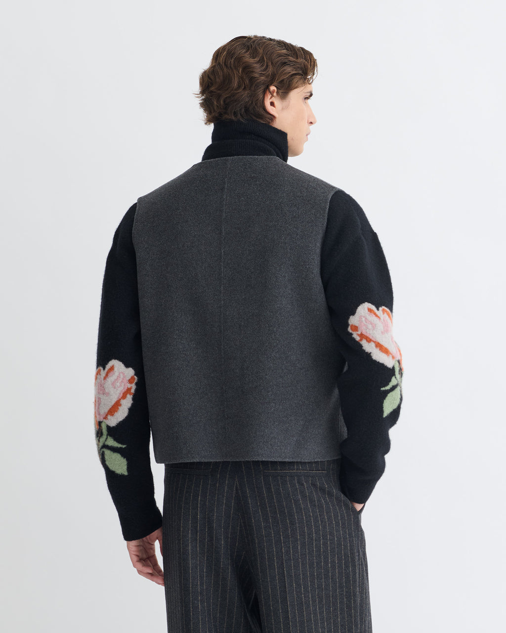 Mykel - Cropped vest - Grey Melange