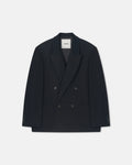 Anselm - Double-Breasted Crepe Twill Blazer - Black