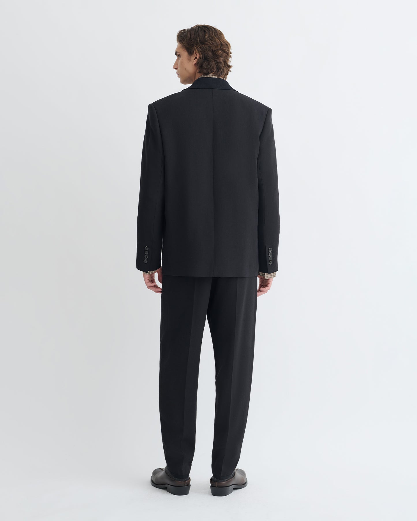 Anselm - Double-Breasted Crepe Twill Blazer - Black
