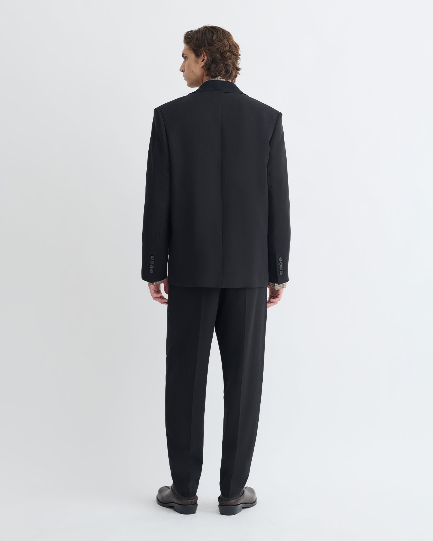 Anselm - Double-Breasted Crepe Twill Blazer - Black