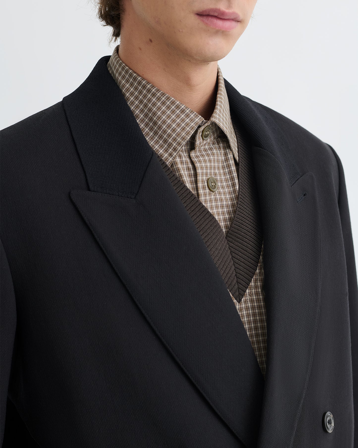 Anselm - Double-Breasted Crepe Twill Blazer - Black