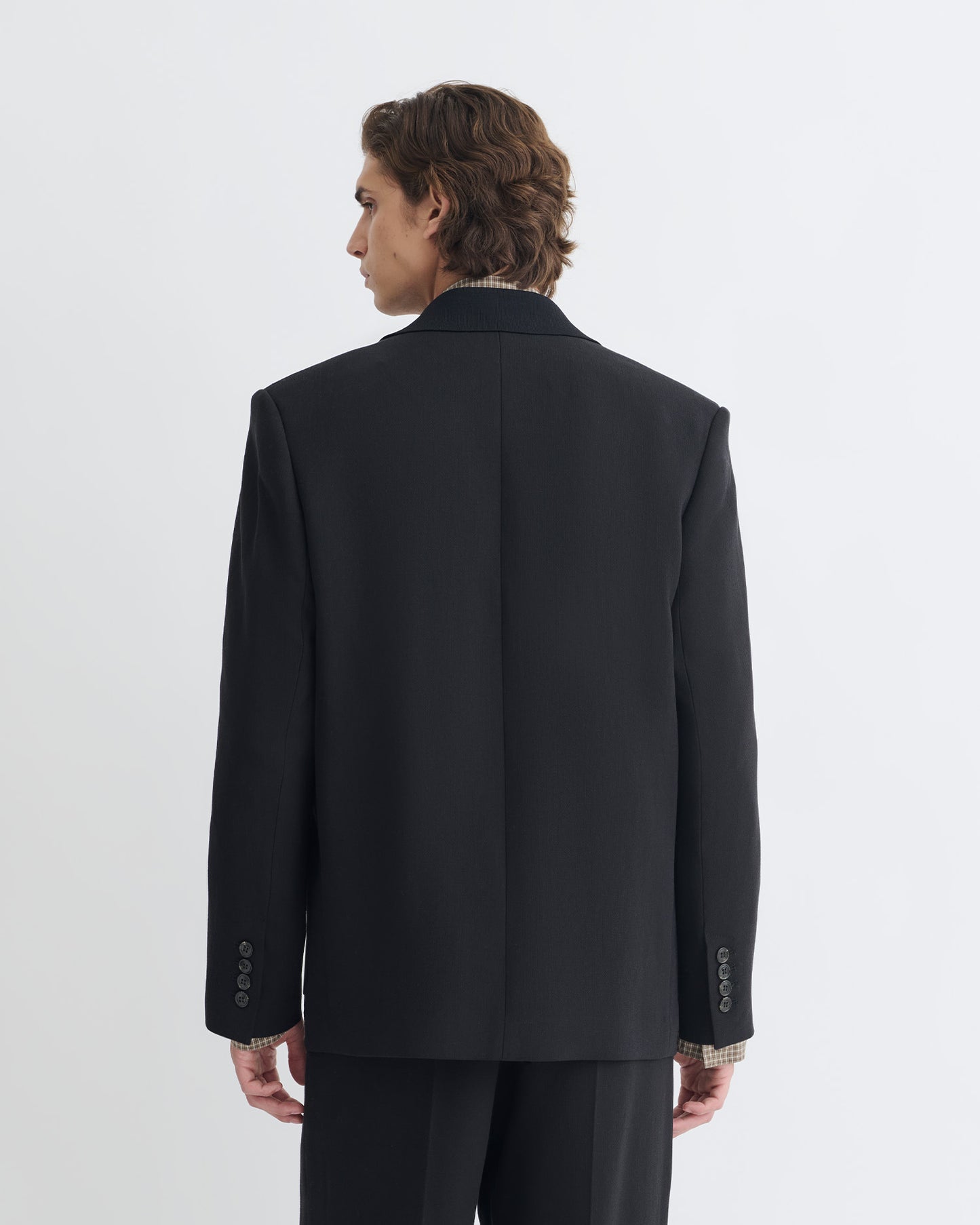 Anselm - Double-Breasted Crepe Twill Blazer - Black