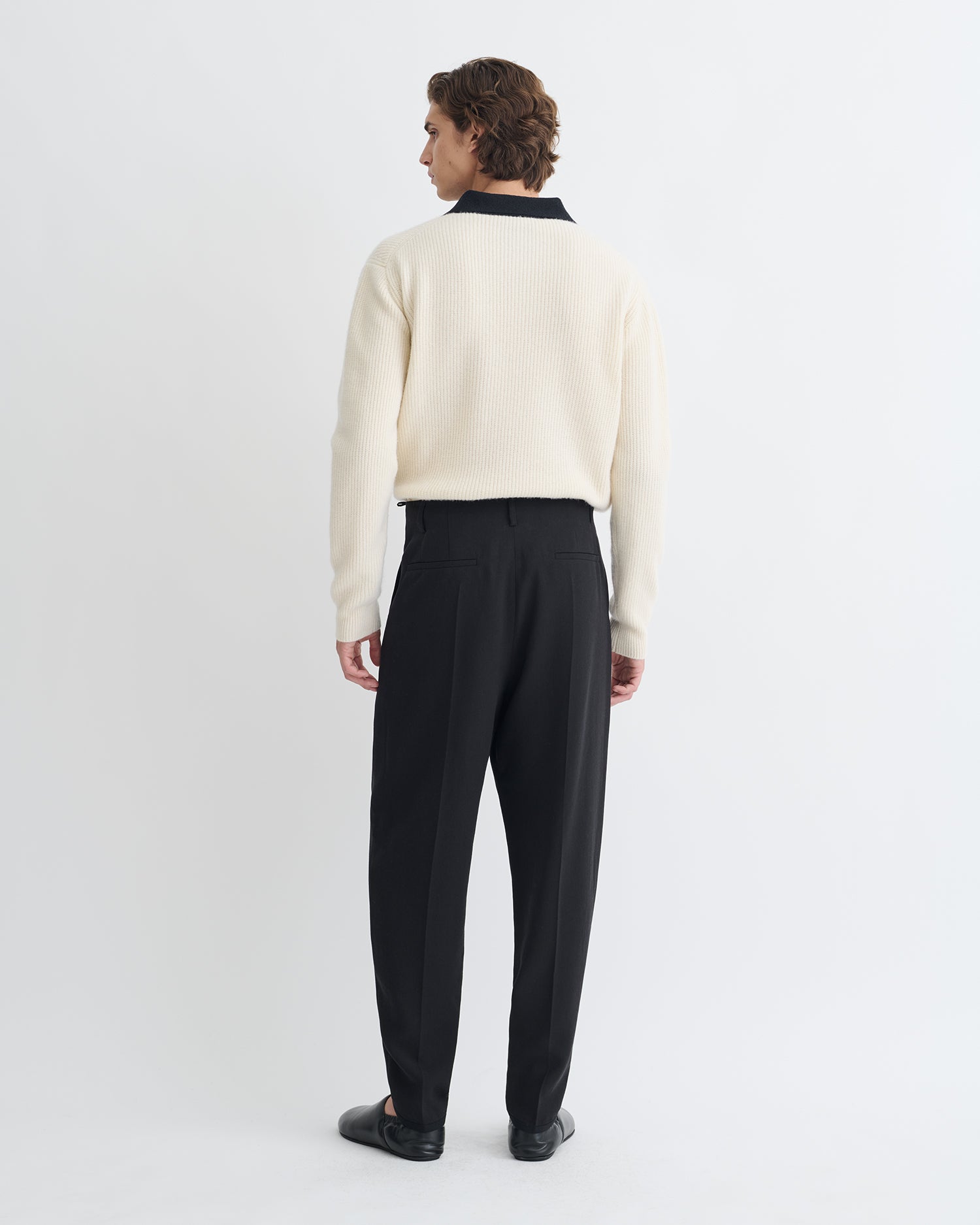 Eamon - Crepe Twill Tapered Pants - Black