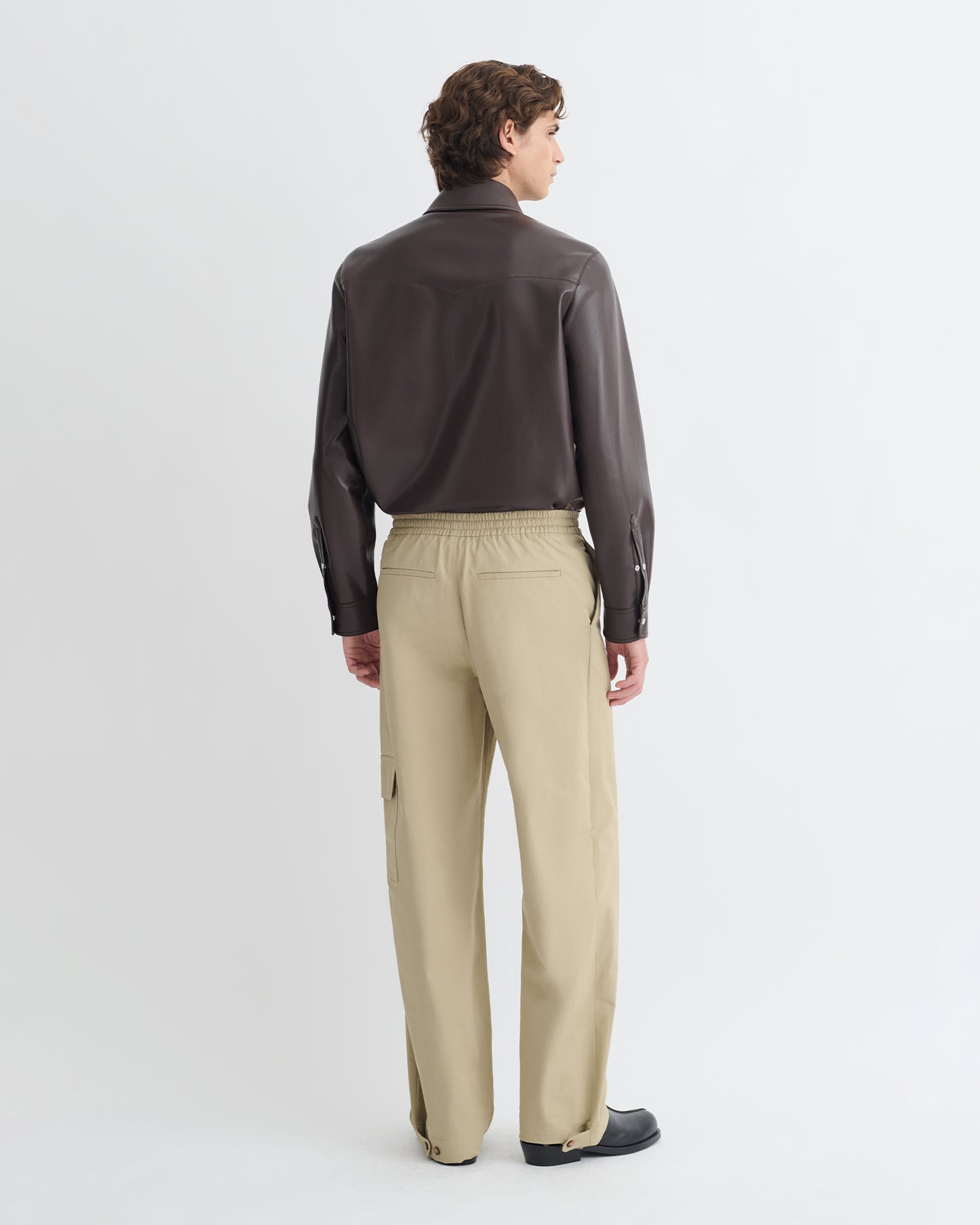 Navid - Tech Twill Balloon-Leg Pants - Pebble