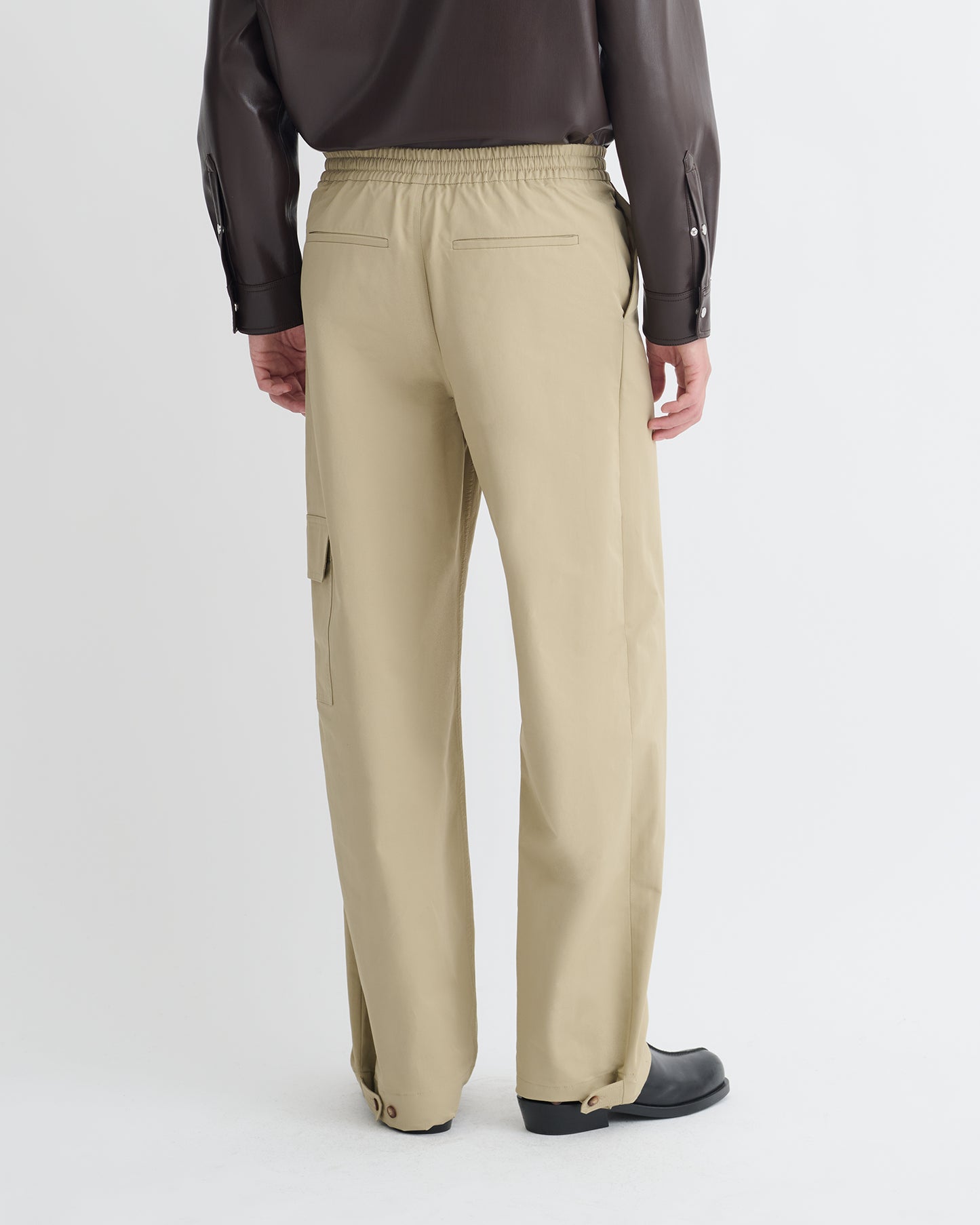 Navid - Tech Twill Balloon-Leg Pants - Pebble