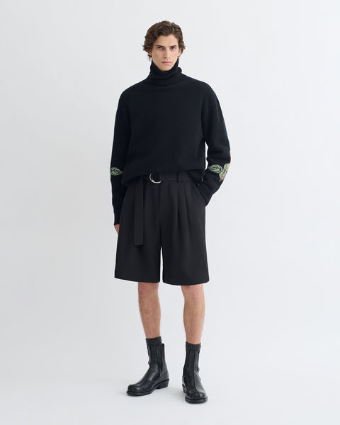 Derulo - Tailored Crepe Twill Shorts - Black – Nanushka