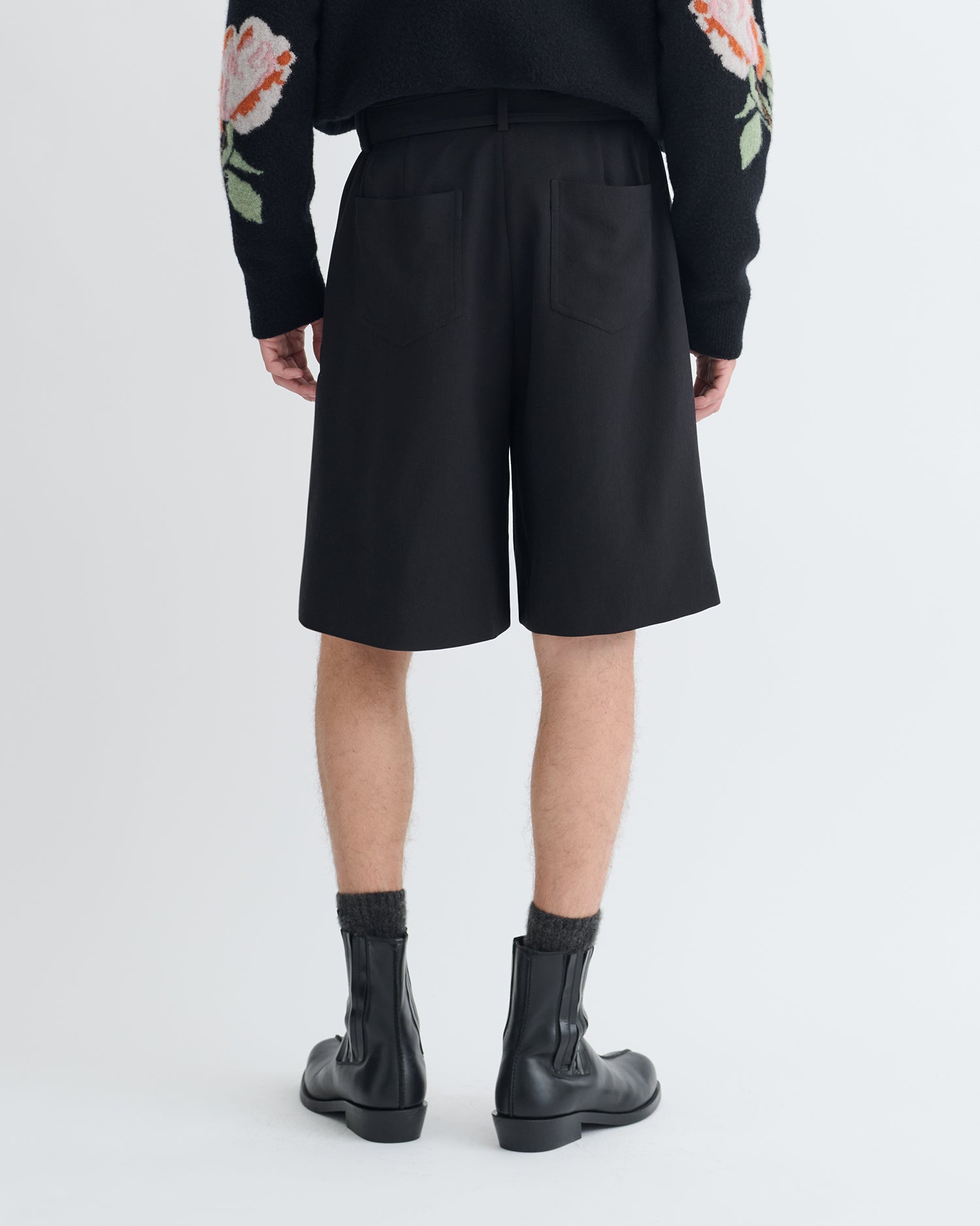 Derulo - Tailored Crepe Twill Shorts - Black – Nanushka