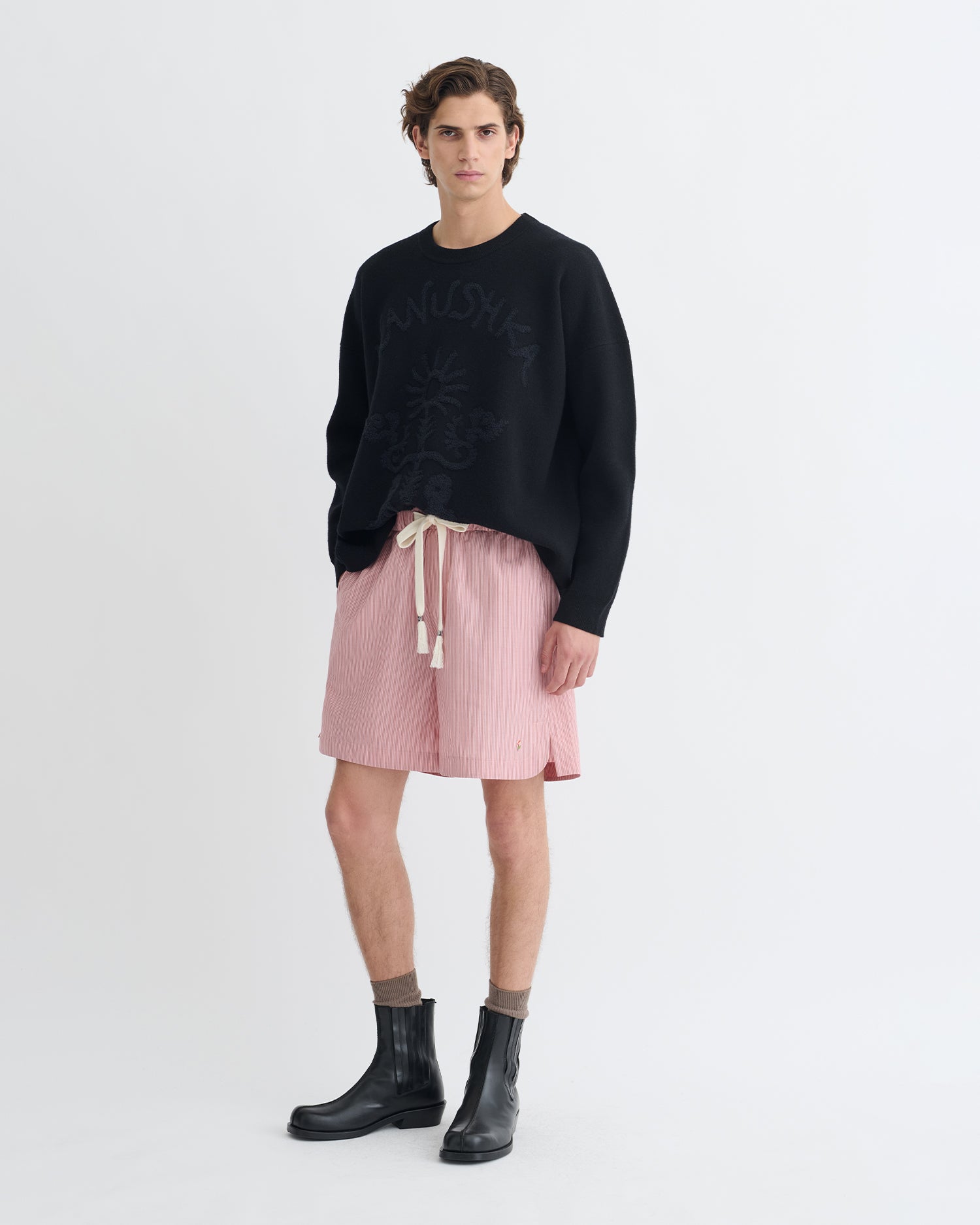 Anish - Striped Shorts - Pink