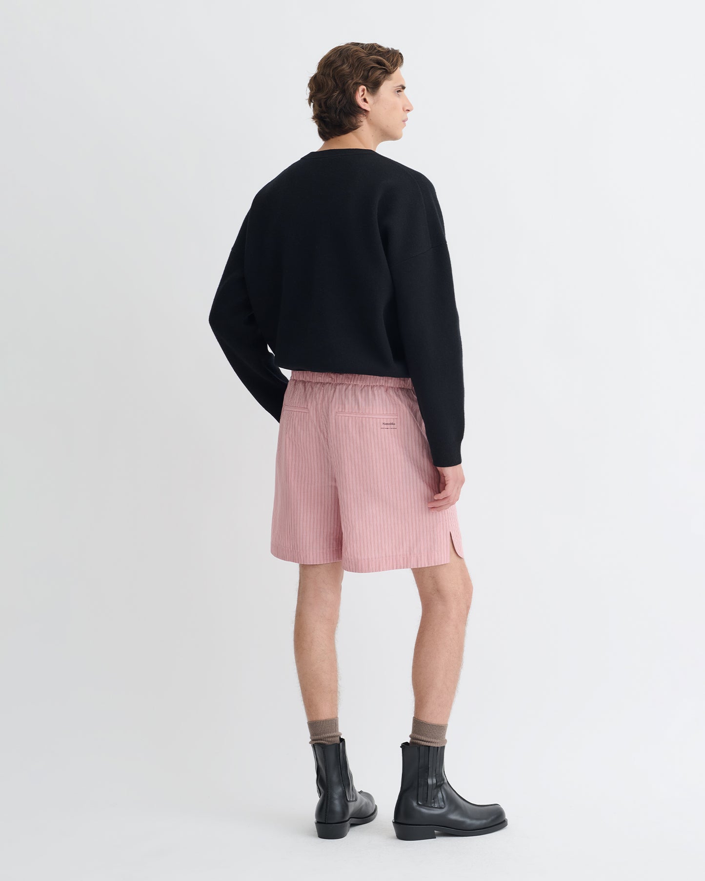 Anish - Striped Shorts - Pink