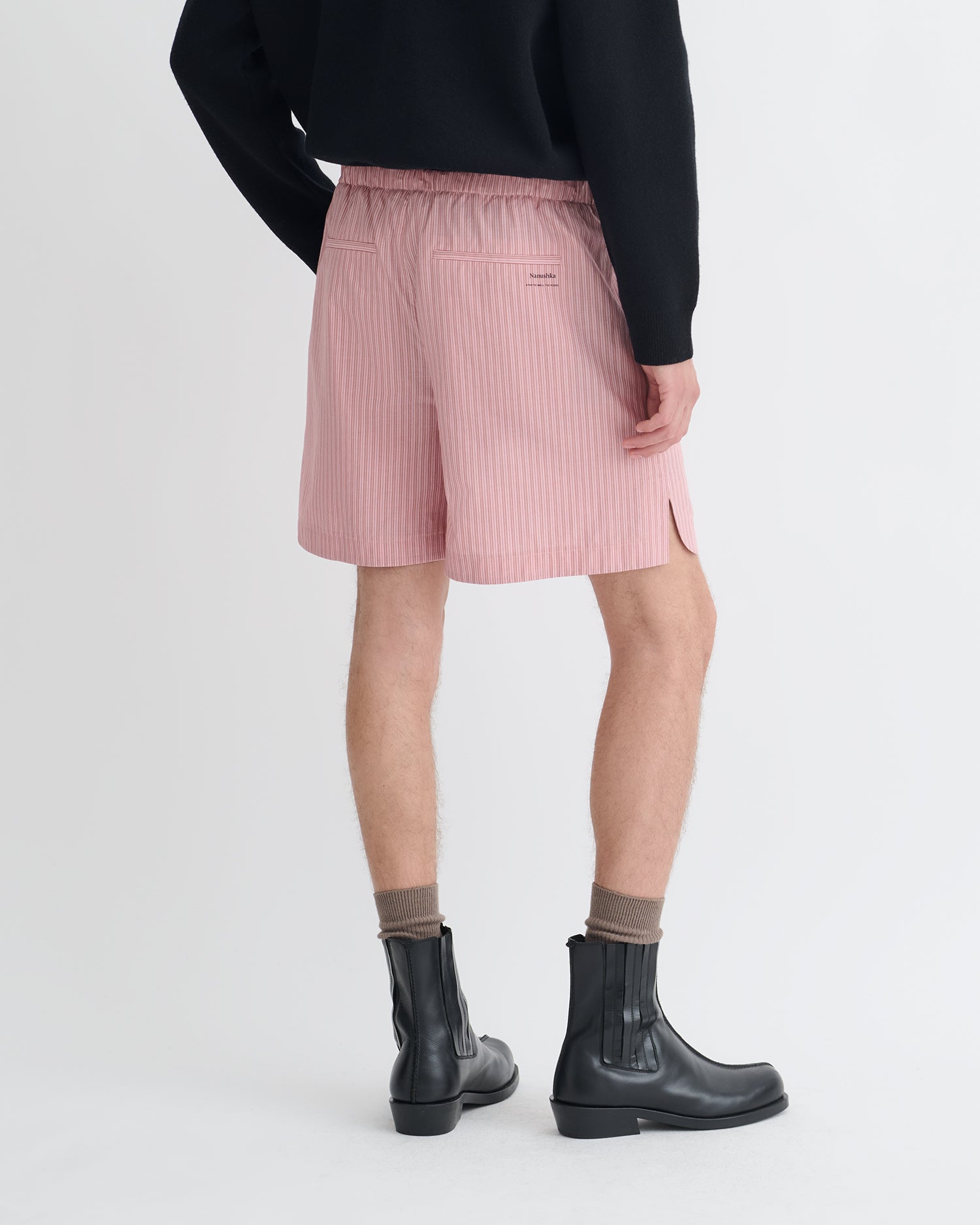 Anish - Striped Shorts - Pink