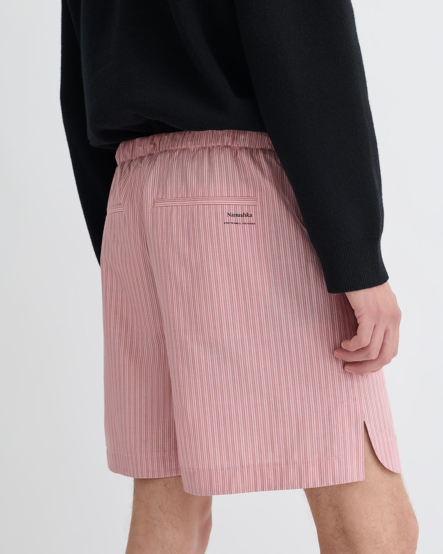 Anish - Striped Shorts - Pink