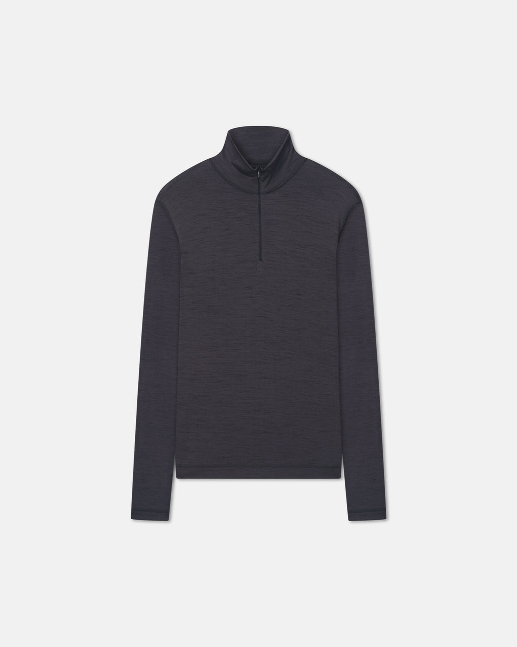 Tenoch - Melange Wool Jersey Turtleneck Top - Grey Melange