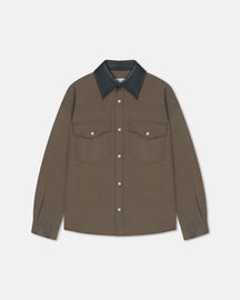 Osvald - Boxy Fit Overshirt - Fossil Grey