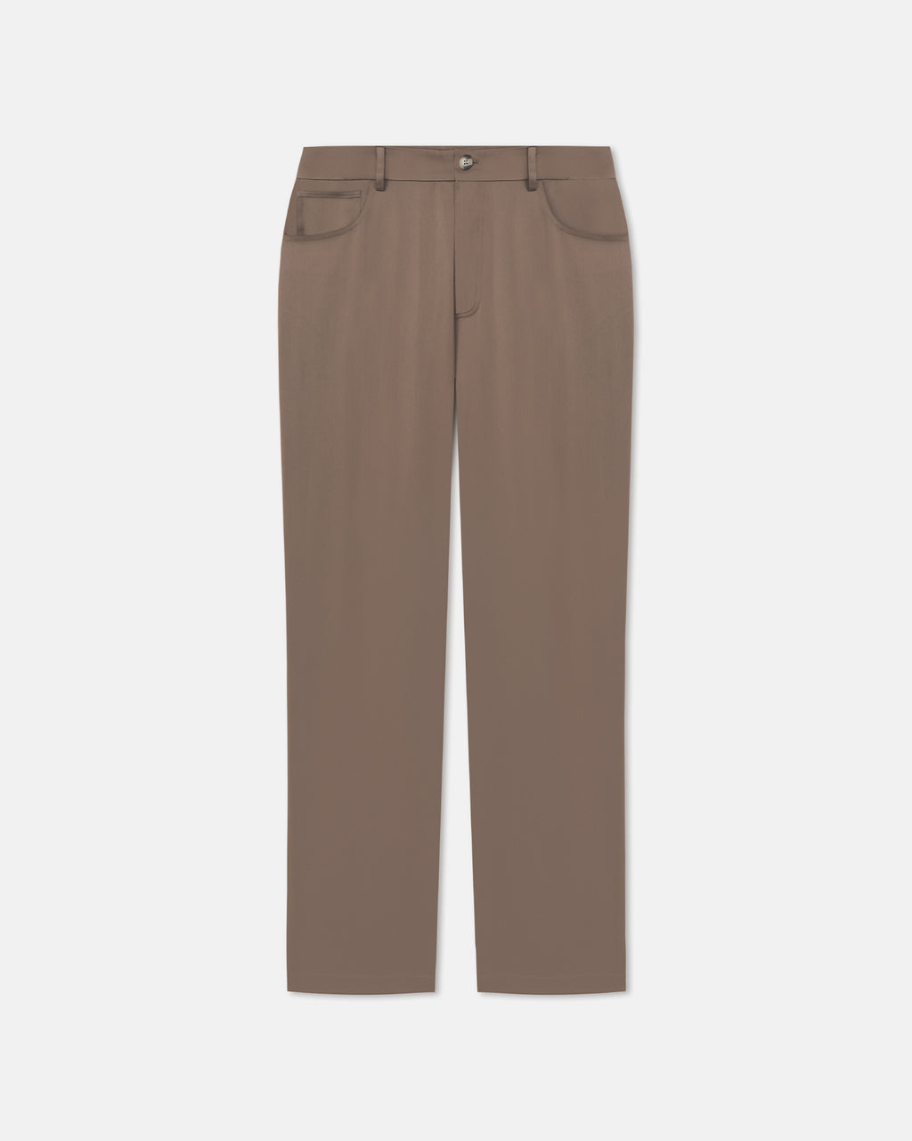 Macen - Slip Satin Trousers - Coffee Bean