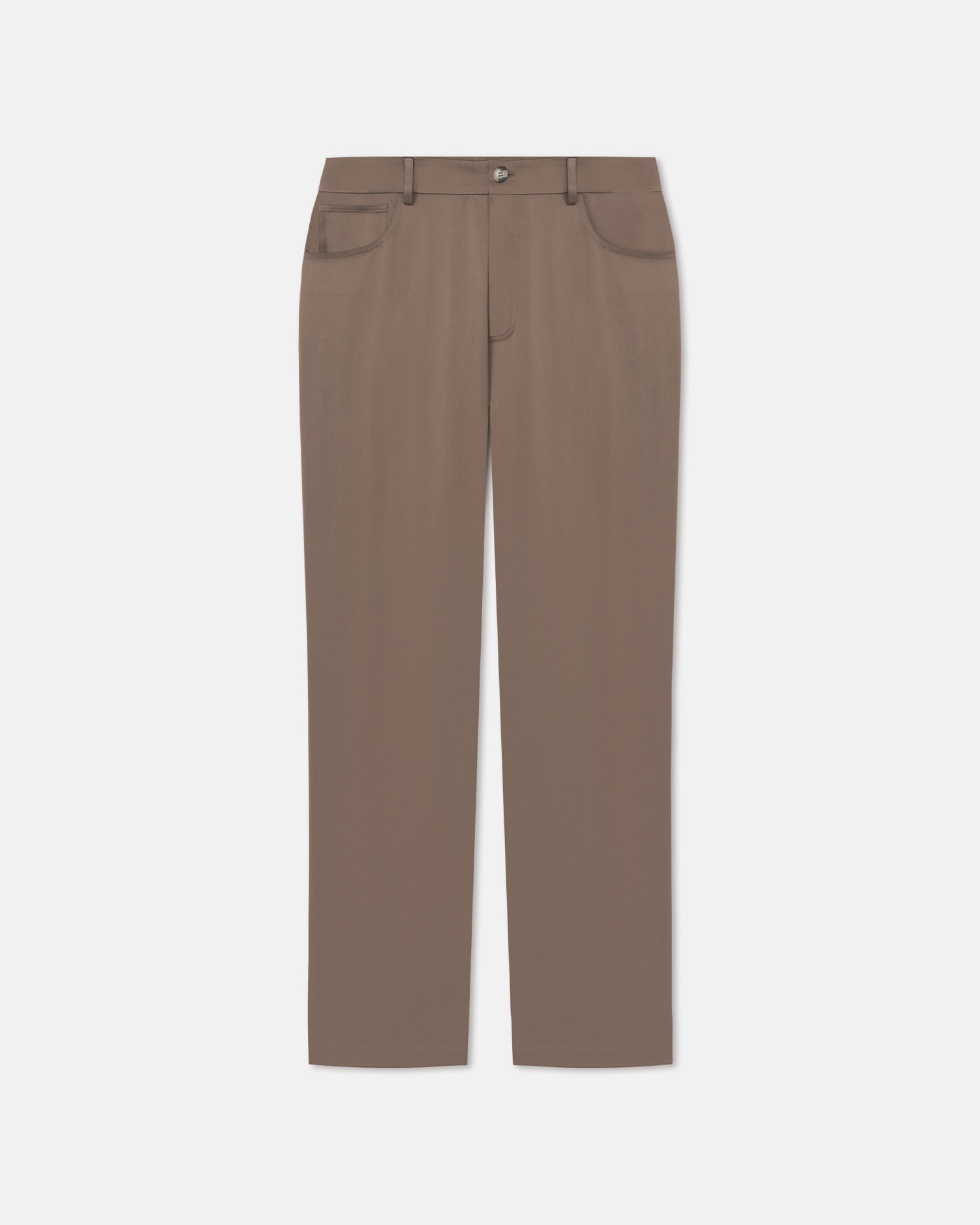 Macen - Slip Satin Trousers - Coffee Bean
