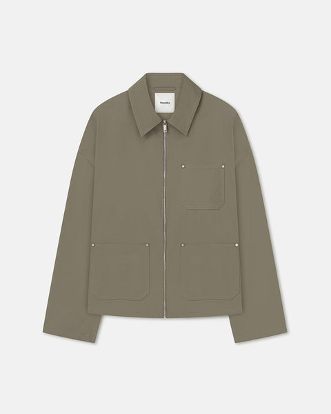 Ambrus - Cropped Tech Twill Jacket - Bamboo – Nanushka
