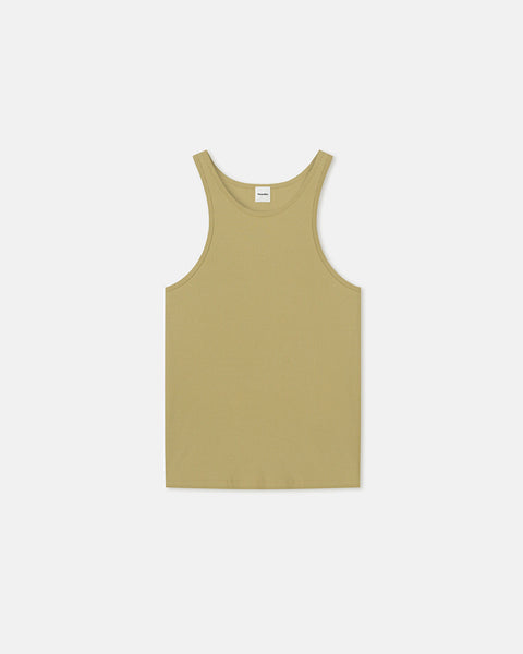 Aleksy - Ribbed Jersey Tank Top - Olive Green – Nanushka