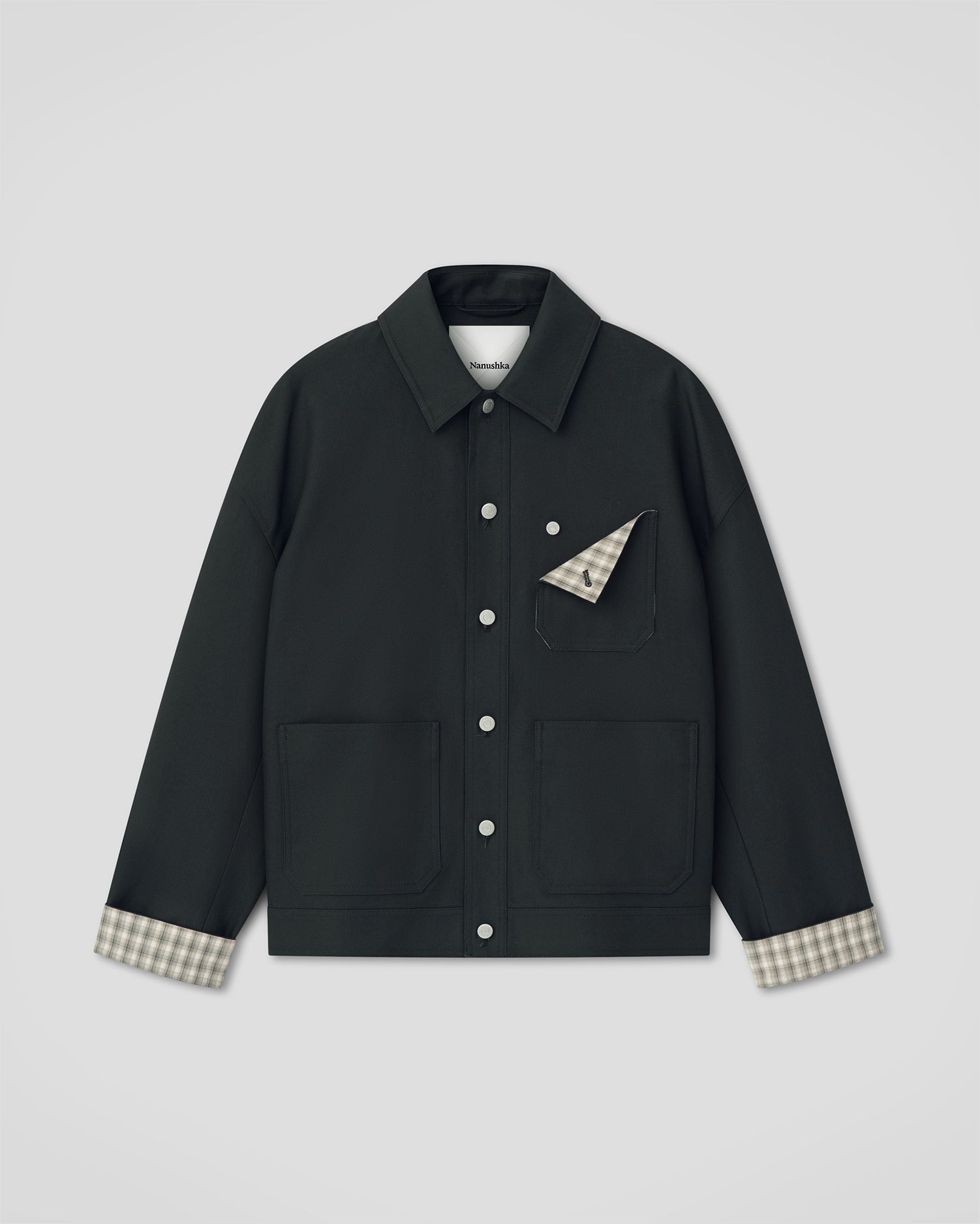 Delrico - Structured Twill Jacket - Anthracite