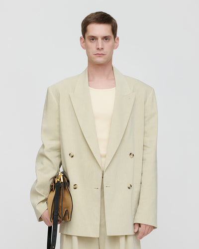 Anselm - Flax Suiting Jacket - Faded Sage