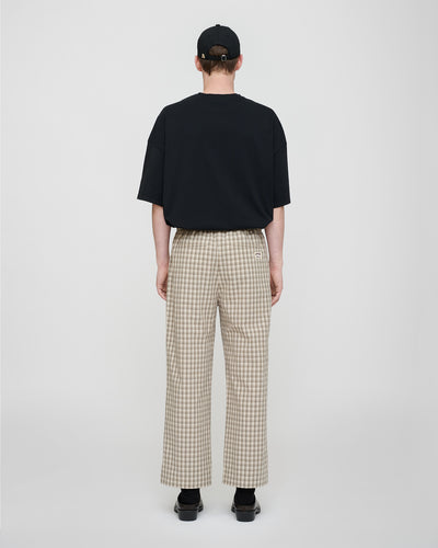 Alwin - Checked Shirting Pants - Creme/Grey