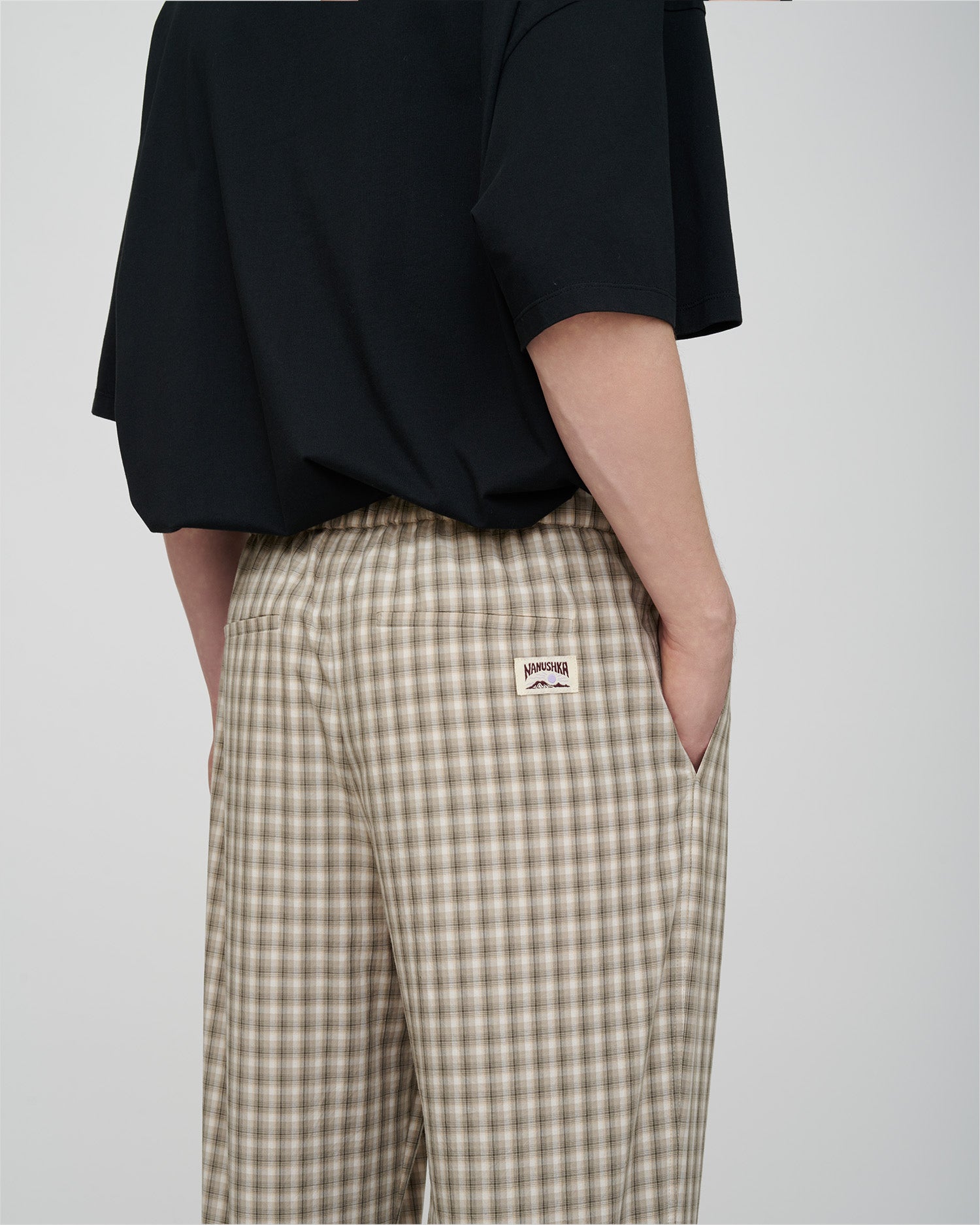 Alwin - Checked Shirting Pants - Creme/Grey
