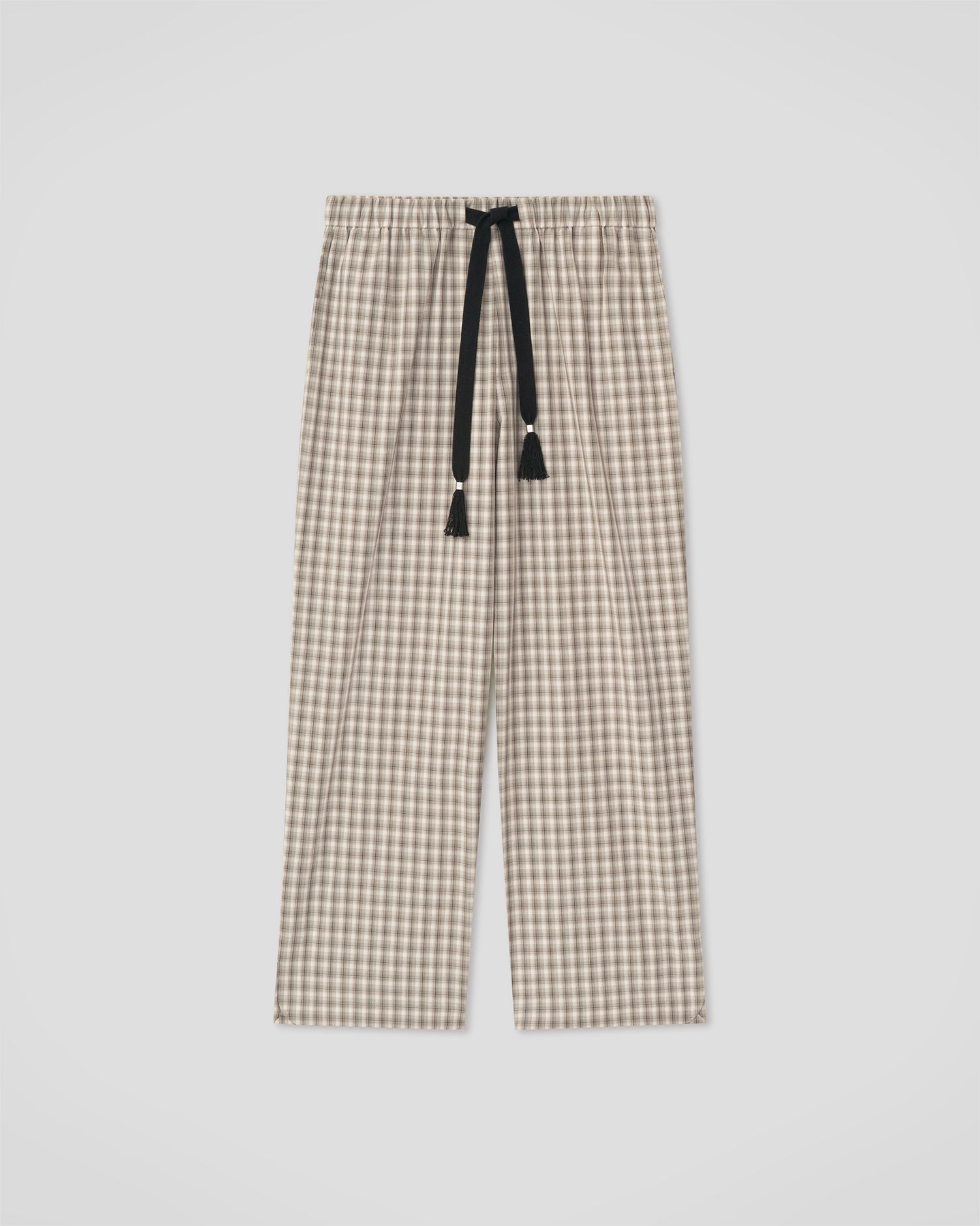 Alwin - Checked Shirting Pants - Creme/Grey
