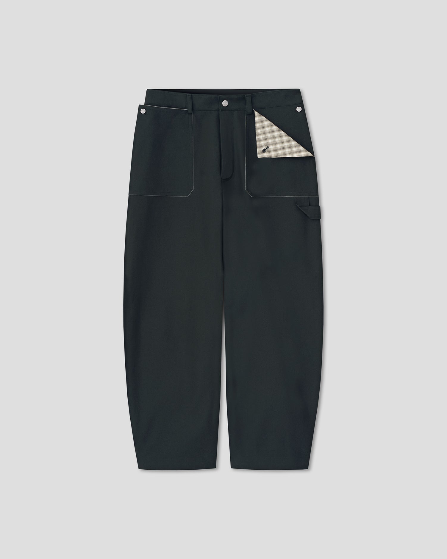 Estevon - Structured Twill Trousers - Anthracite