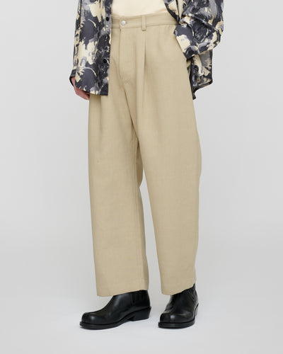 Roldan - Bonded Linen Trousers - Sand