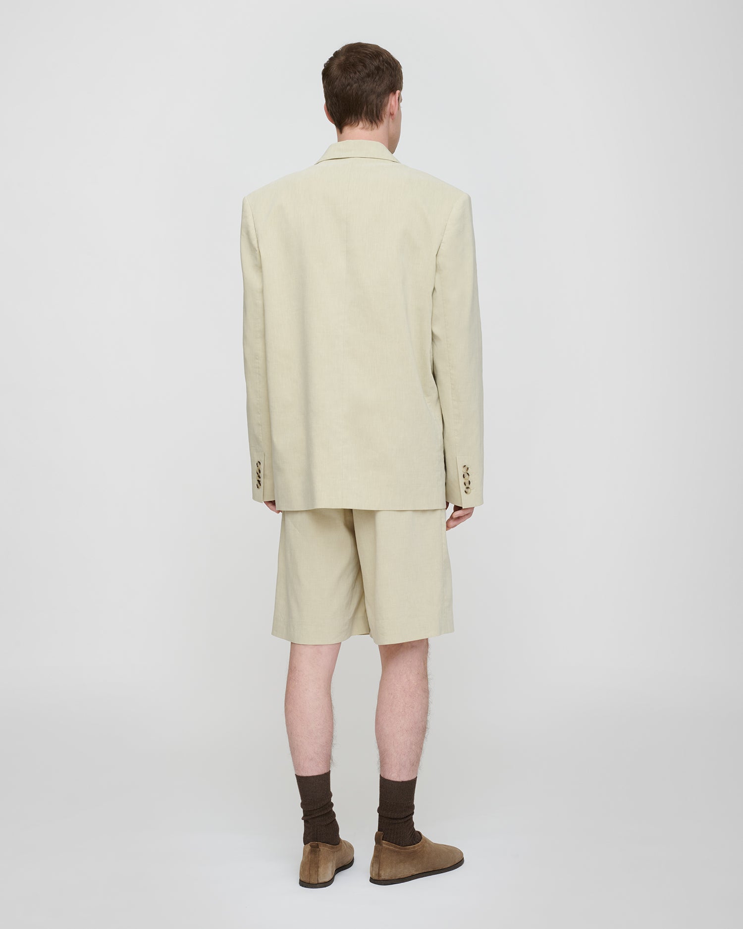 Carsten - Flax Suiting Shorts - Faded Sage