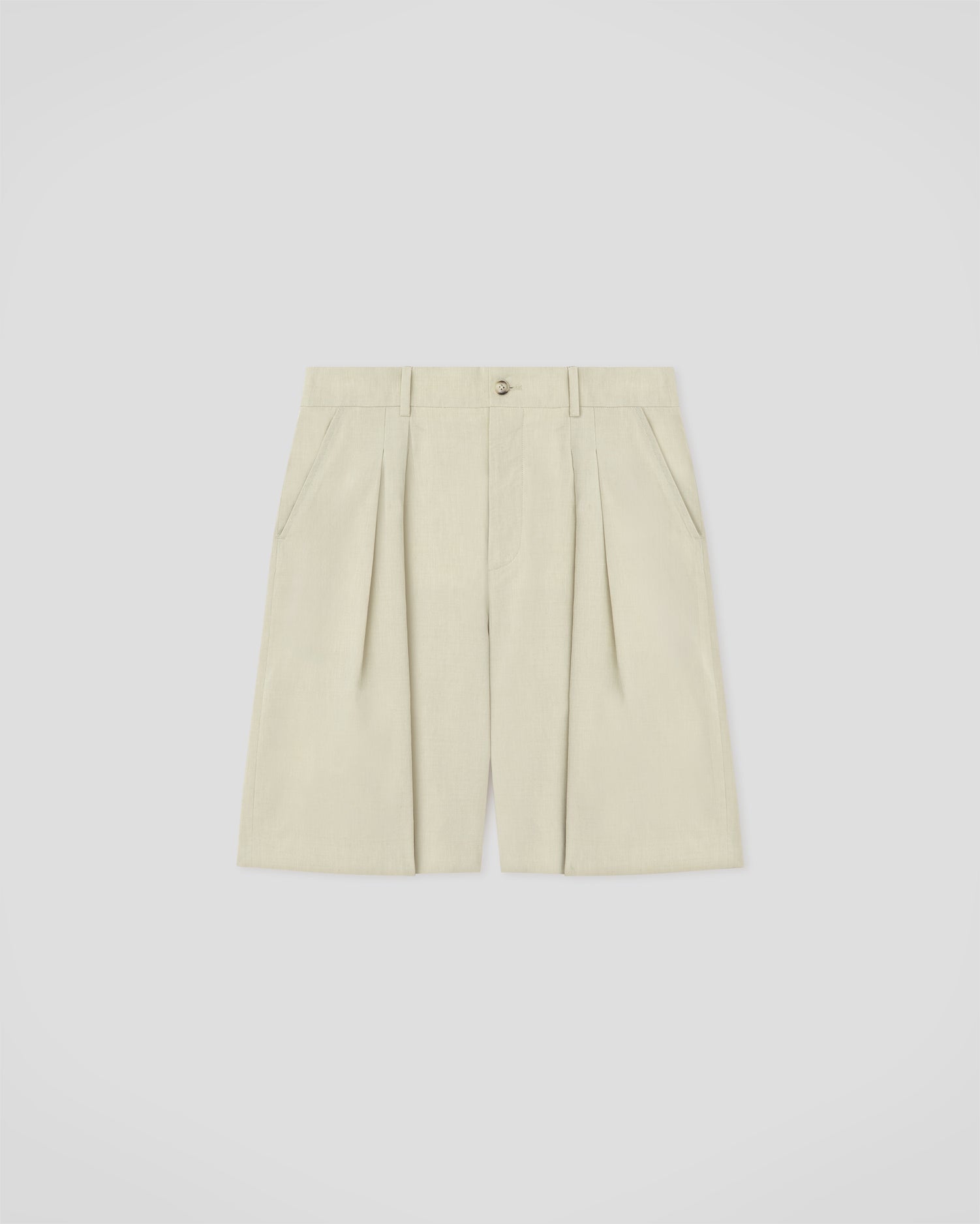 Carsten - Flax Suiting Shorts - Faded Sage