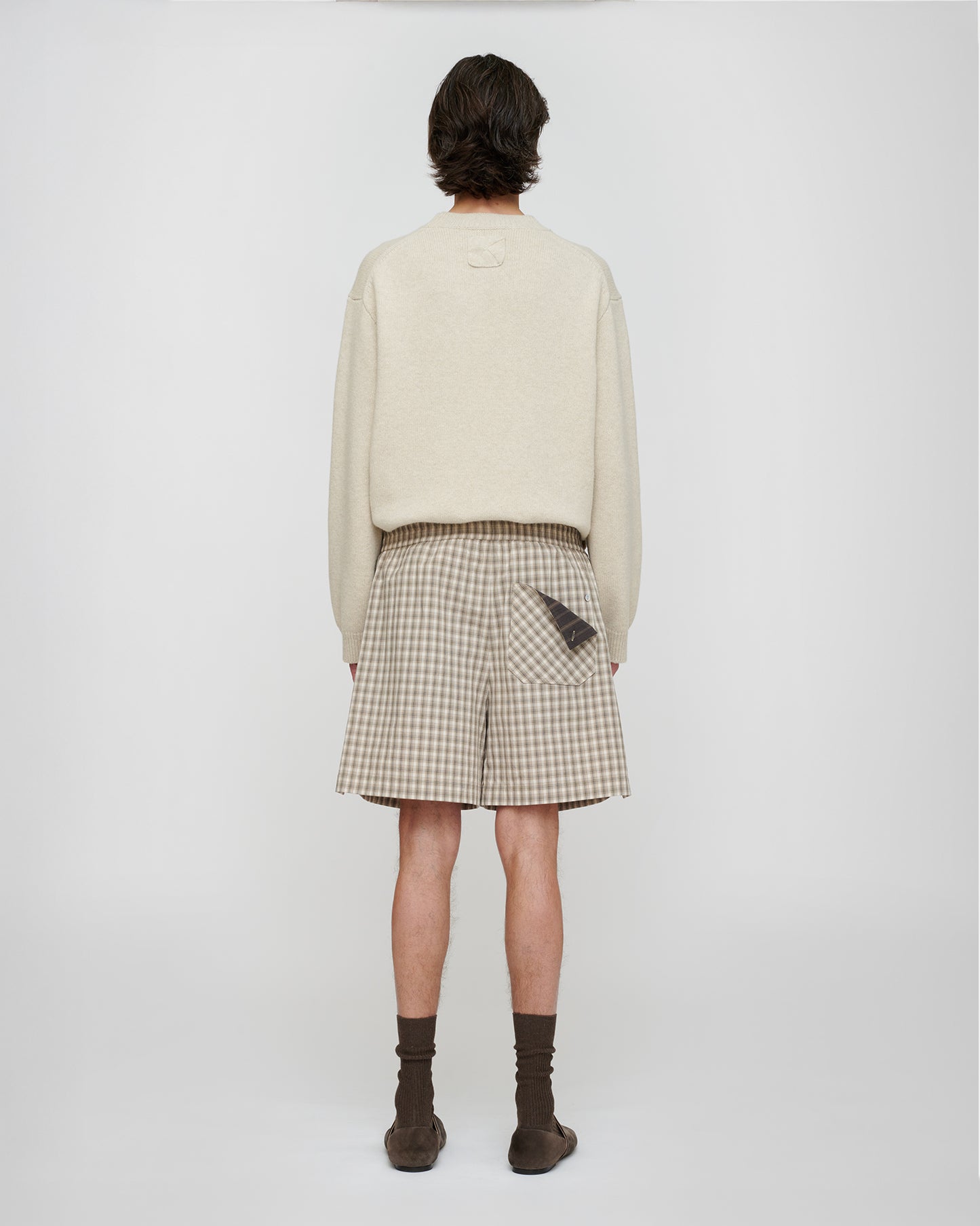 Carlito - Checked Shirting Pocket - Creme/Grey