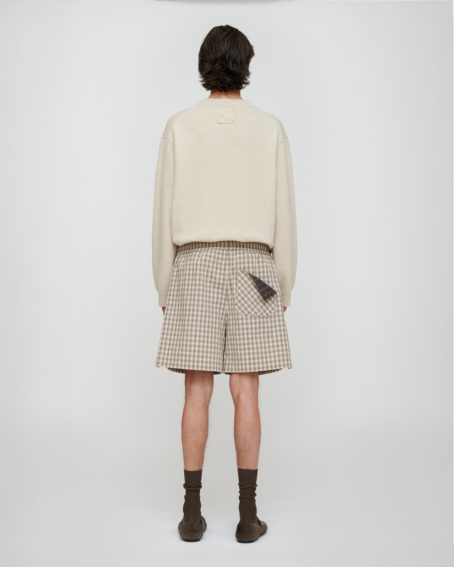 Carlito - Checked Shirting Pocket - Creme/Grey