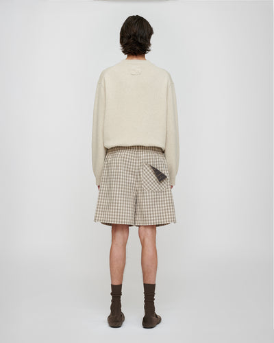 Carlito - Checked Shirting Pocket - Creme/Grey