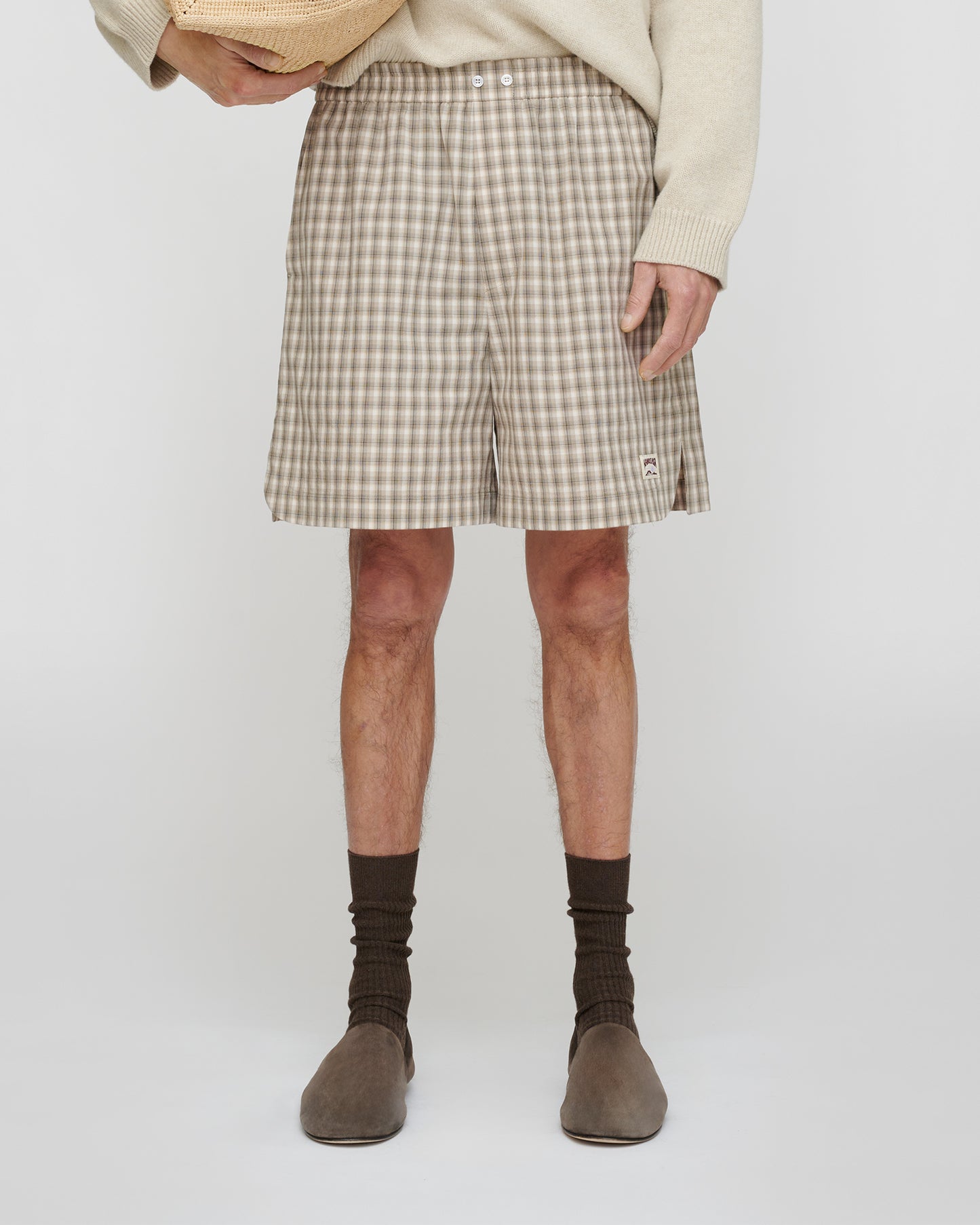 Carlito - Checked Shirting Pocket - Creme/Grey