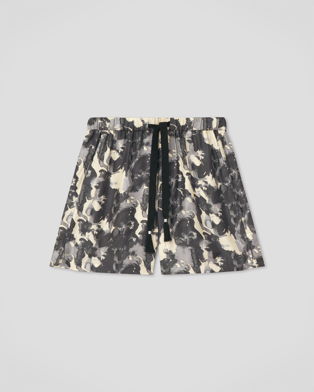 Anish - Twill Silk Shorts - Abstract Aquarelle