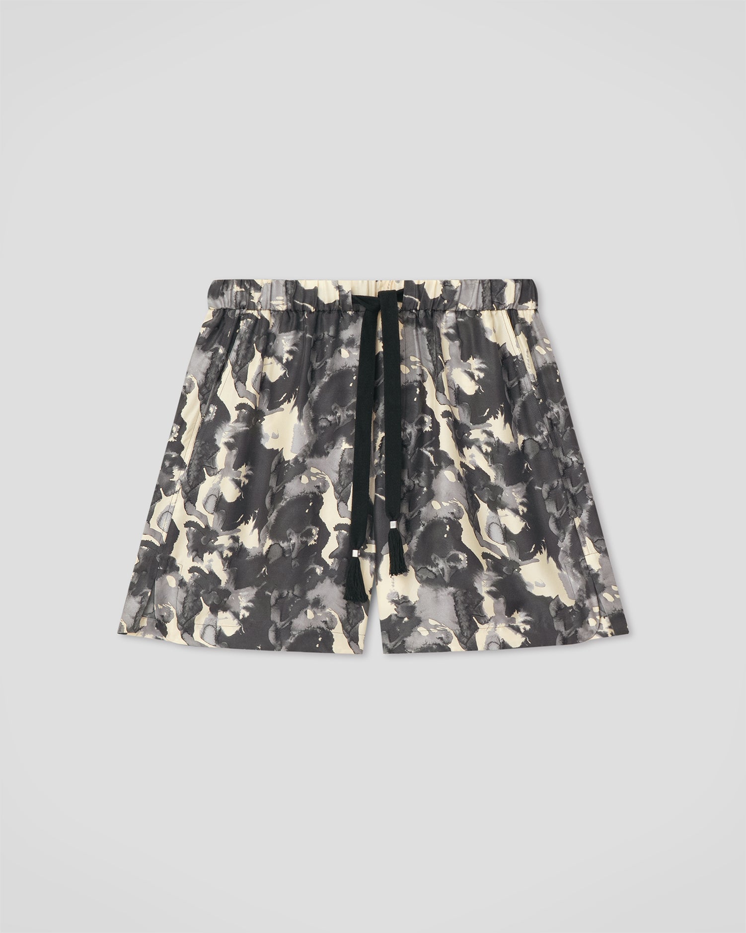 Anish - Twill Silk Shorts - Abstract Aquarelle